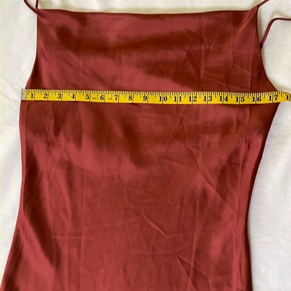 Petal & Pup Rust colored Satin Dress Size 8 - Picture 7 of 13